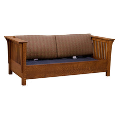 Amish Prairie Sleep Sofa Bed- 1/4 White Oak