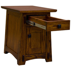 16" Amish Mission One Drawer-One Door End Table