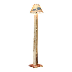 Rustic Lodge Pole Floor Lamp