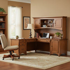 Master L Desk With Hutch