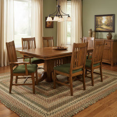 Mission Double Pedestal Table