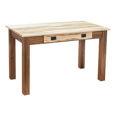 Amish Heavy 3" Legs Desk,  Wormy Maple / Character Walnut