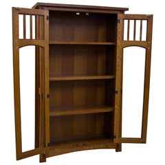 36" x 60" Amish Mission Bookcase w/ Glass Doors
