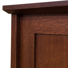 38" Amish Mission Bookcase w/Waterfall Glass Doors