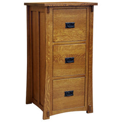 Executive Oak 3 Drawer File Cabinet