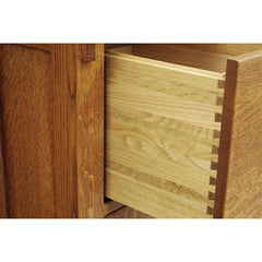 Executive Oak 3 Drawer File Cabinet