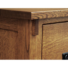Executive Oak 3 Drawer File Cabinet