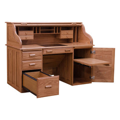 Roll Top Desk - Red Oak
