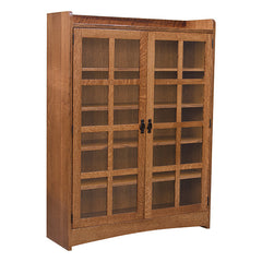 Mission Bookcase w/ Glass Doors