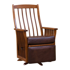 Swivel Rocker Glider w / Leather