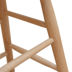 16" Solid Oak Swivel Barstool- Light