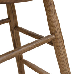 16" Solid Oak Swivel Bartsool- Medium