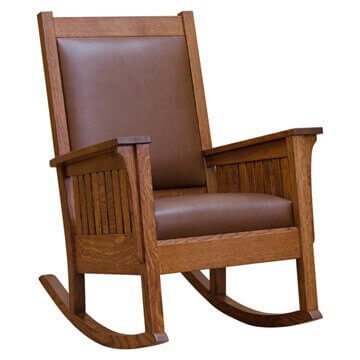 Oak Rocking Chairs Morris, Leather Rocking Chairs
