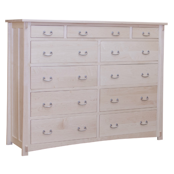 Eleven Drawer Maple Mule Chest Dresser Barn Furniture