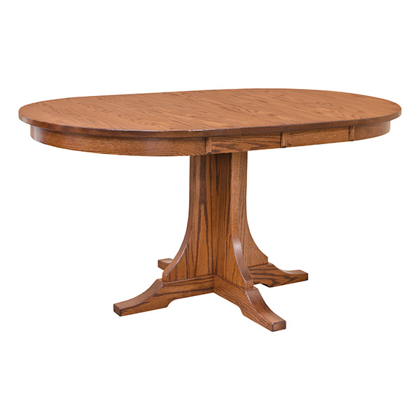 Round mission style dining table deals