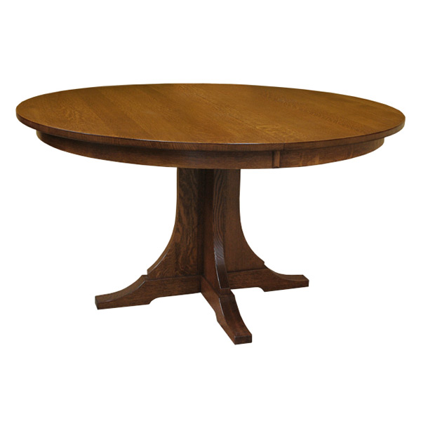 Mission 54 Inch Round Dining Table W 3, 54 Inch Round Pedestal Dining Table Set