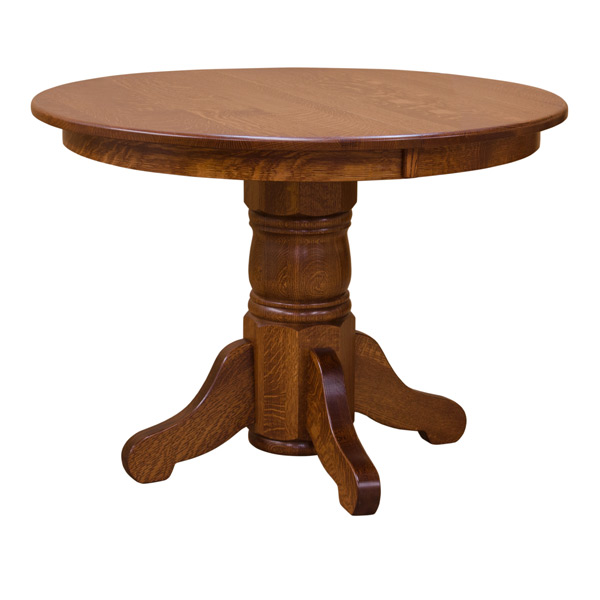 42" Round Pedestal Dining Table w/ Leaf | Barn Furniture