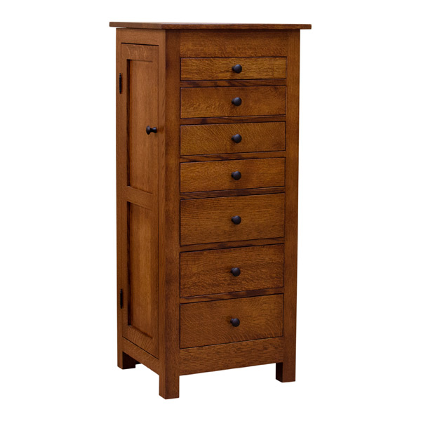 Amish Jewelry Armoire - 1/4 Sawn White Oak | Made in USA