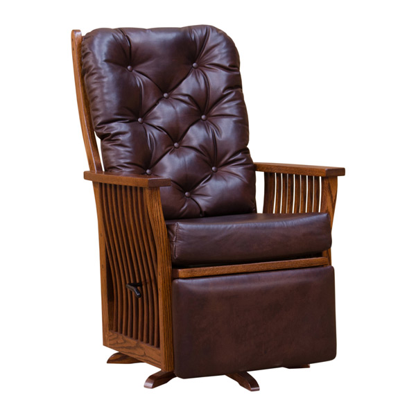 leather rocker glider