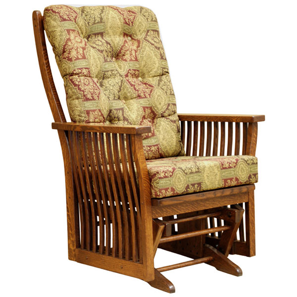 solid oak glider rocker chair