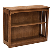 36" x 30" Solid Oak Mission Spindle Bookcases