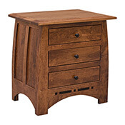 Aspen 3 Drawer Nightstand