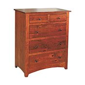 Economy Shaker 5 Drawer Chest