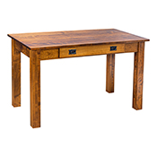 Amish Heavy 3" Legs Desk,  Brown Maple