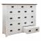 11-Drawer Brown Maple Mission Dresser 