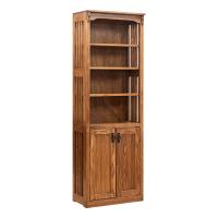 24" x 72" Mission Spindle Bookcase w/ Bottom Doors