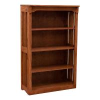 30" x 48" Solid Oak Mission Spindle Bookcases