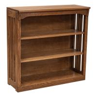36" x 36" Solid Oak Mission Spindle Bookcases