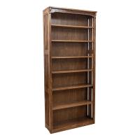 36" x 84" Solid Oak Mission Spindle Bookcases