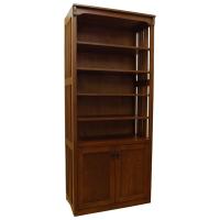 84" x 36" Solid Oak Mission Spindle Bookcase