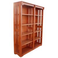 48" x 60" Solid Oak Mission Spindle Bookcases