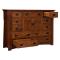 Amish Mission Bungalow 11-Drawer Dresser w/ Doors