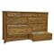 70" Amish Craftsman Pine 9-Drawer Dresser
