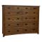 Amish Craftsman 11-Drawer Dresser, Plain Cut Oak