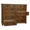 Amish Craftsman 11-Drawer Dresser, Plain Cut Oak