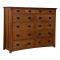 Amish Craftsman 11-Drawer Dresser