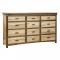 Deluxe Mission 12 Drawer Dresser