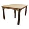 5-Leg Amish Hickory Dining Table w/ 3-Leaves