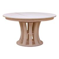 Amish 54" Round Dining Table w/ Spoke Base