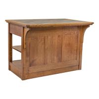 Mission Kitchen Island with Tile Top