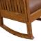 Mission Slat Rocker w/ Leather