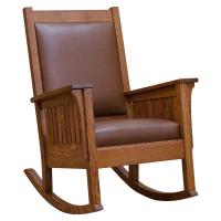 Mission Slat Rocker w/ Leather