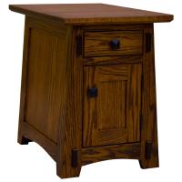 16" Amish Mission One Drawer-One Door End Table