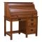 44" Roll Top Mission Desk - Red Oak