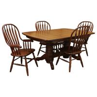 Amish Traditional Double Base Dining Set-4
