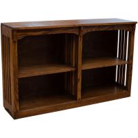 48" x 30" x 12" Solid Oak Mission Spindle Bookcase